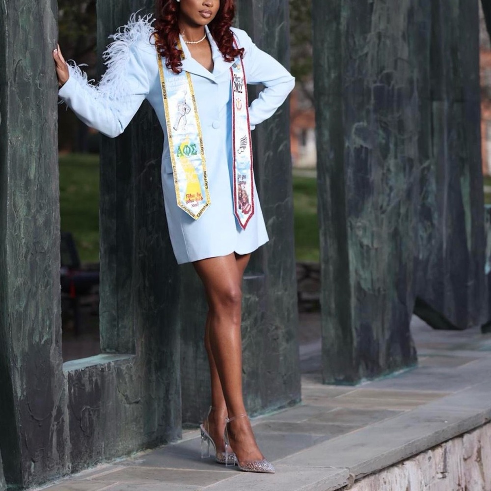 Club London Feather Suit Dress